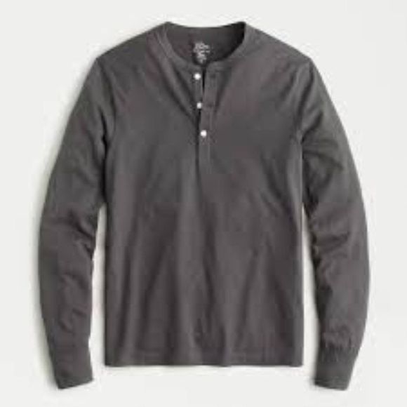 New J.Crew Men's Essential Long-sleeve Henley Tees - Picture 2 of 6